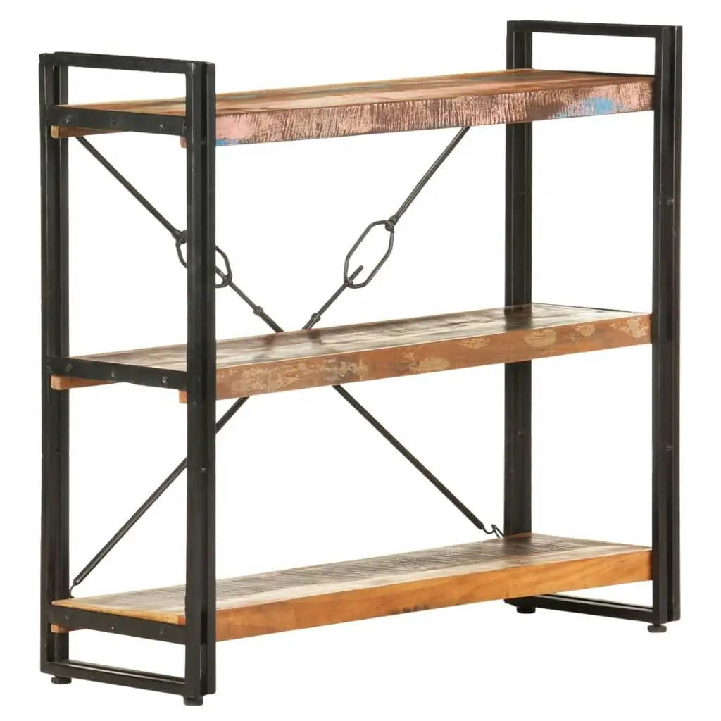 3-Tier Bookcase 90x30x80 cm Solid Reclaimed Wood 320632