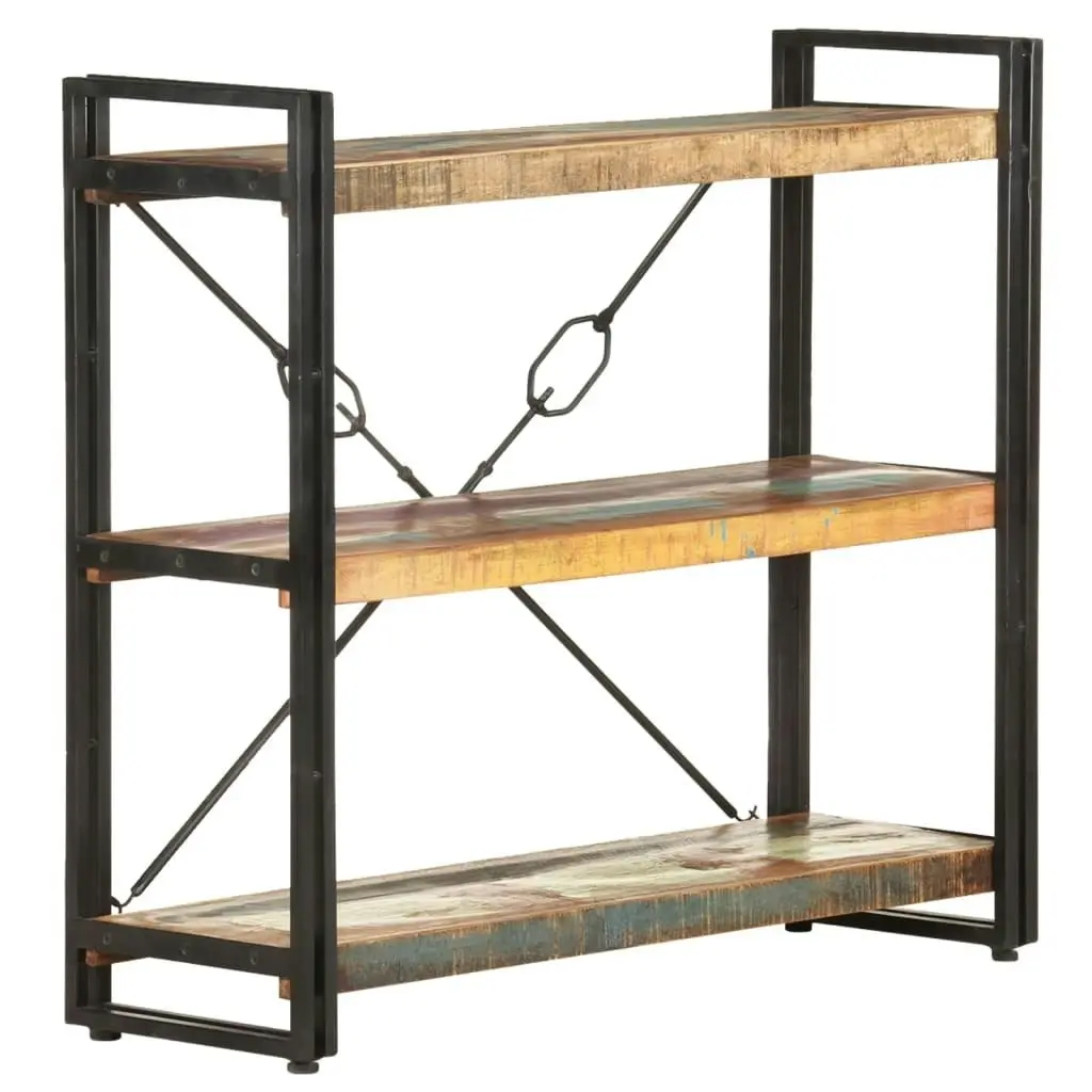 3-Tier Bookcase 90x30x80 cm Solid Reclaimed Wood 320632