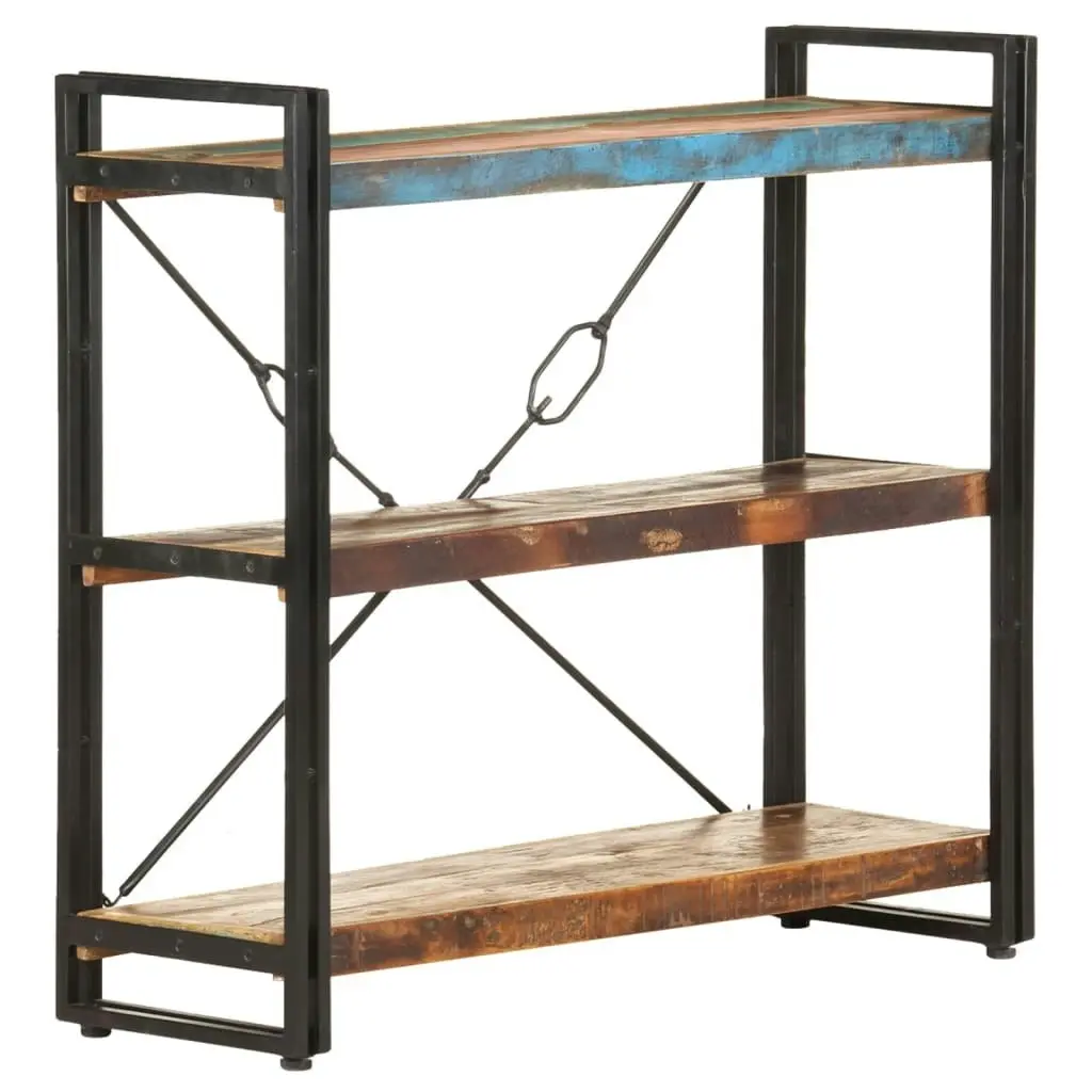 3-Tier Bookcase 90x30x80 cm Solid Reclaimed Wood 320632