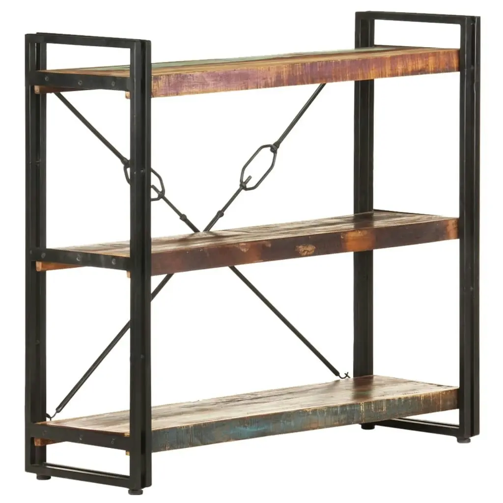 3-Tier Bookcase 90x30x80 cm Solid Reclaimed Wood 320632