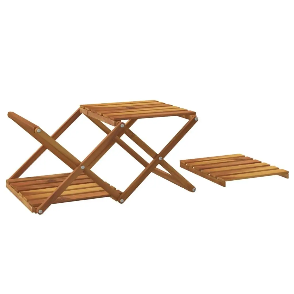 3-Tier Folding Shelf Brown 43x31x63 cm Solid Wood Acacia 153329