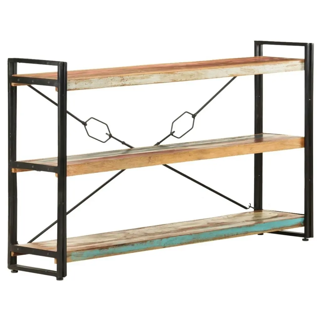 3-Tier Bookcase 140x30x80 cm Solid Reclaimed Wood 320633