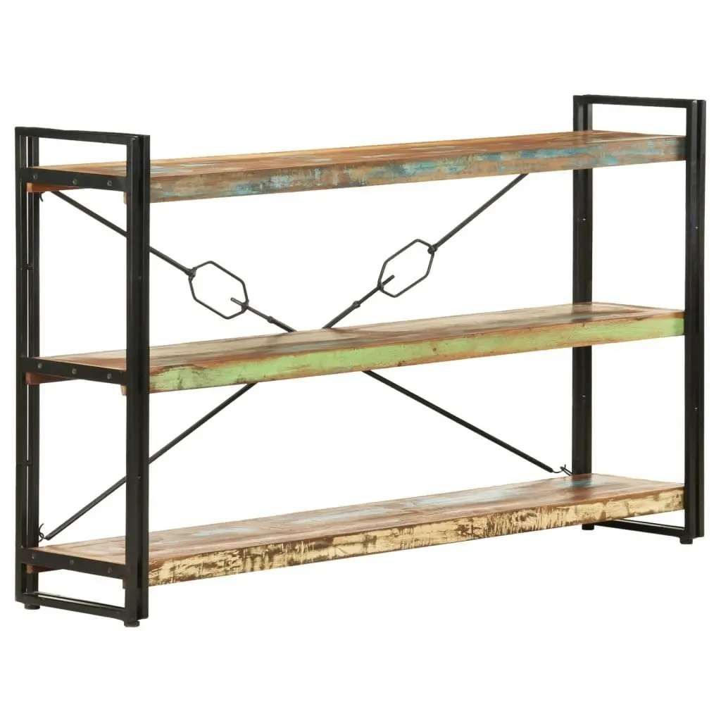 3-Tier Bookcase 140x30x80 cm Solid Reclaimed Wood 320633