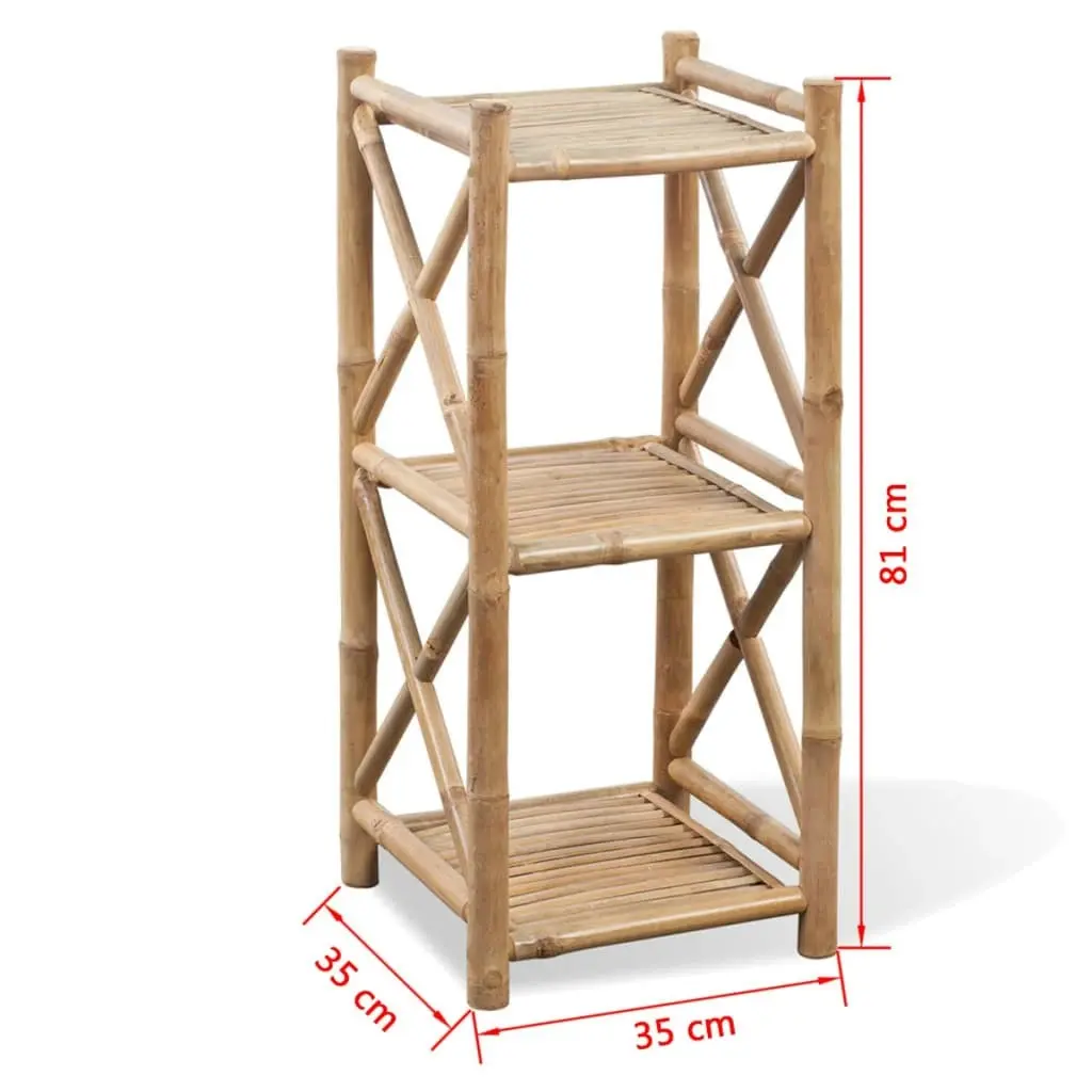 3-Tier Square Bamboo Shelf 242491