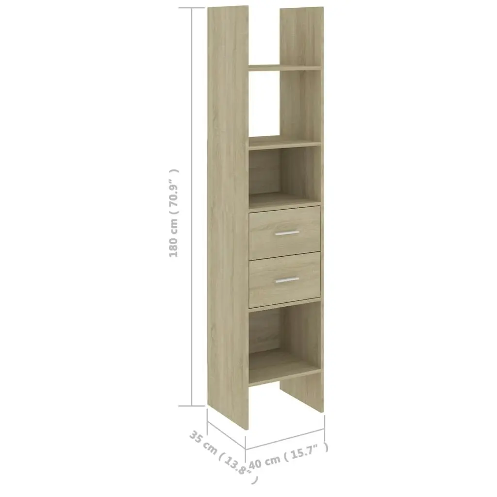 4 Piece Book Cabinet Set Sonoma Oak Engineered Wood 3079595