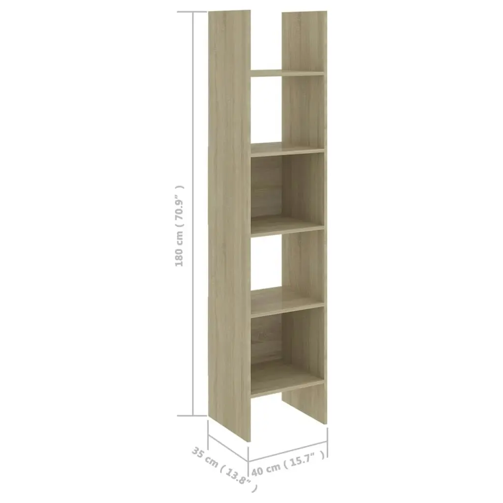 4 Piece Book Cabinet Set Sonoma Oak Engineered Wood 3079595