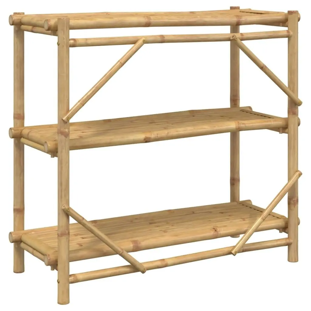 3-Layer Shelf 100x40x90 cm Bamboo 366458