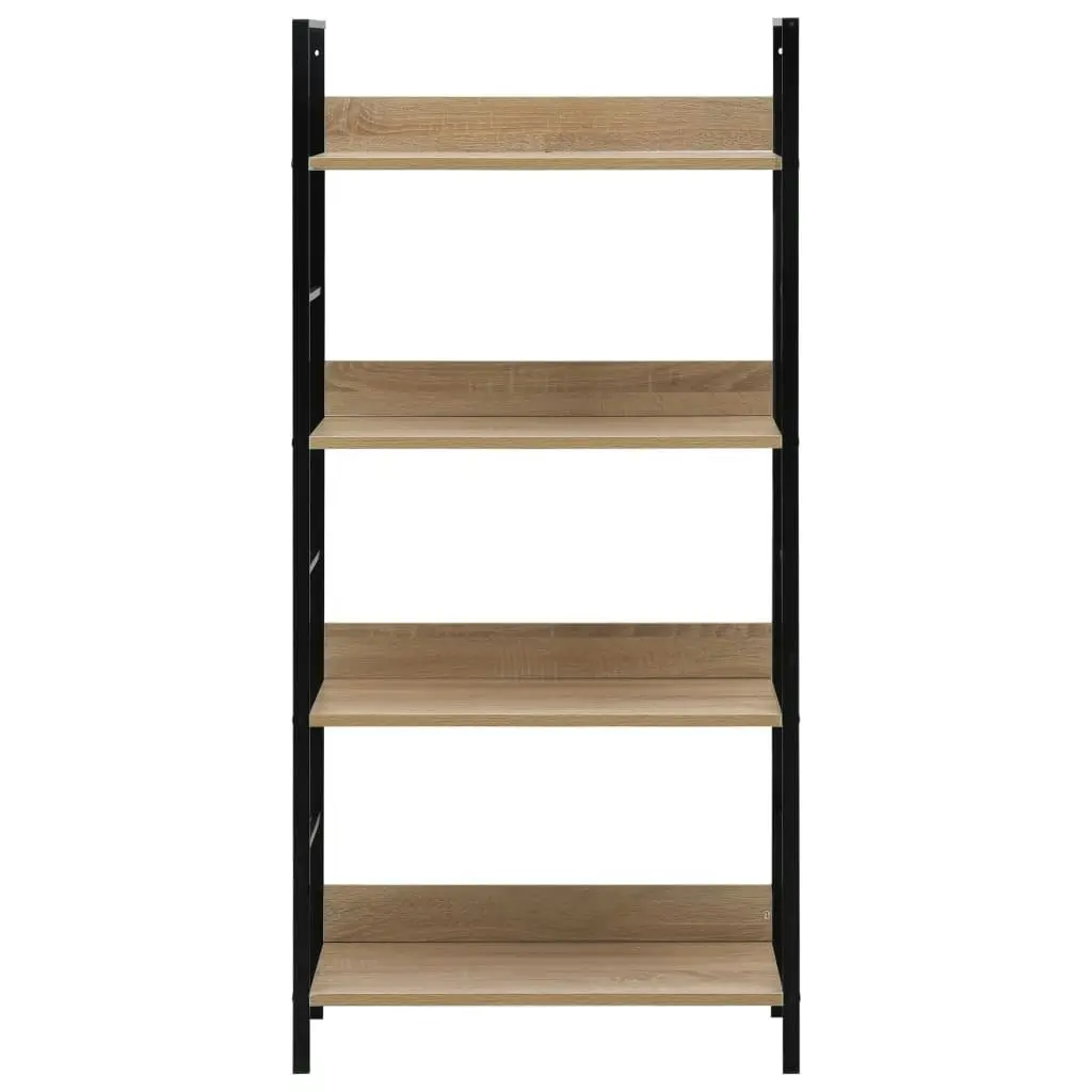 4-Layer Book Shelf Oak 60x27.6x124.5 cm Engineered Wood 288223