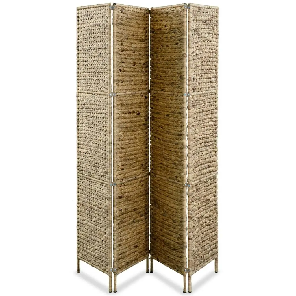 4-Panel Room Divider 154x160 cm Water Hyacinth 245497