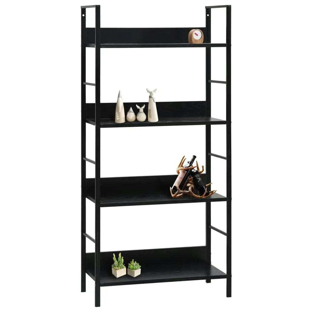 4-Layer Book Shelf Black 60x27.6x124.5 cm Engineered Wood 288222