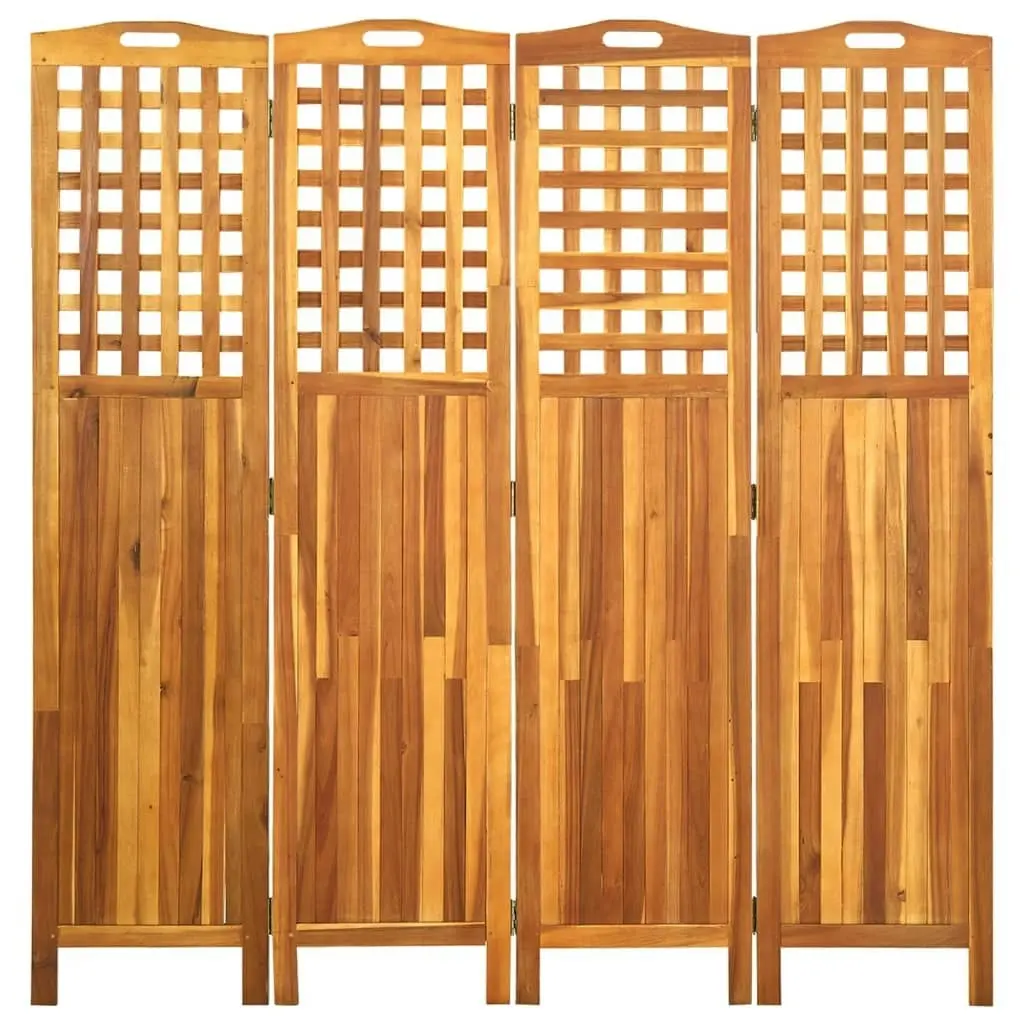 4-Panel Room Divider 161x2x170 cm Solid Acacia Wood 311880