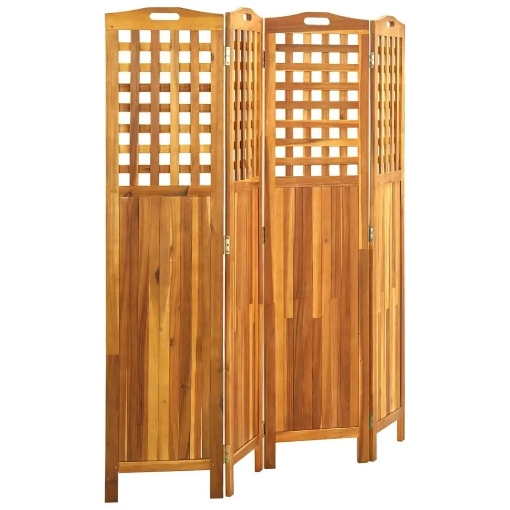 4-Panel Room Divider 161x2x170 cm Solid Acacia Wood 311880