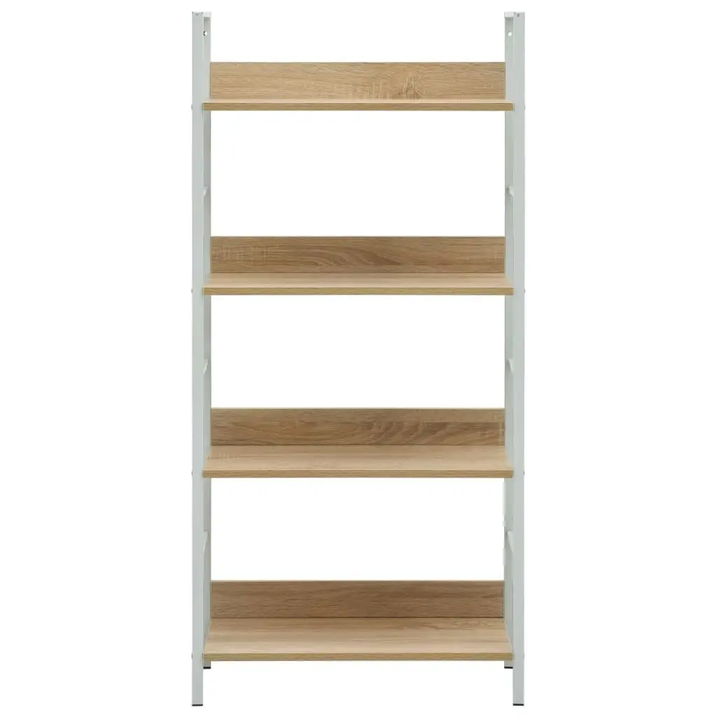 4-Layer Book Shelf Oak 60x27.6x124.5 cm Engineered Wood 288225