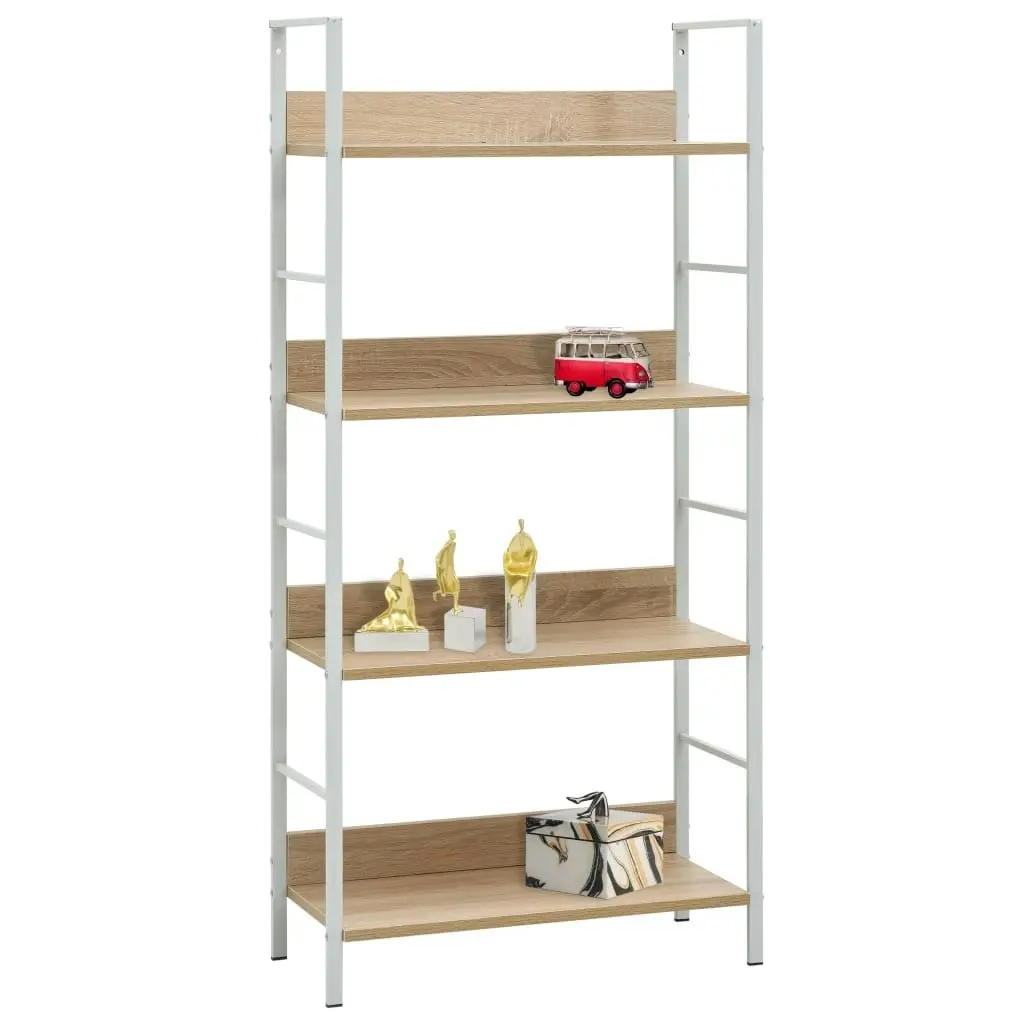 4-Layer Book Shelf Oak 60x27.6x124.5 cm Engineered Wood 288225