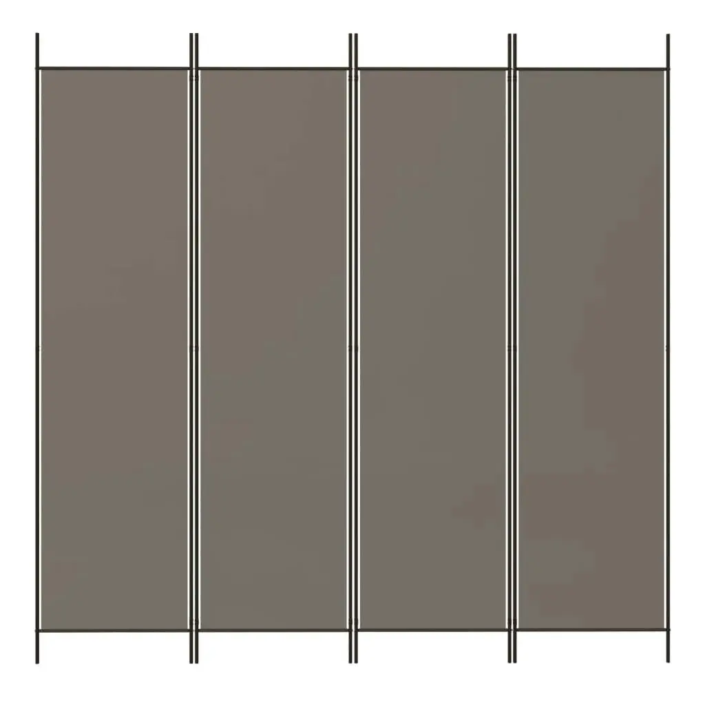 4-Panel Room Divider Anthracite 200x200 cm Fabric 350184