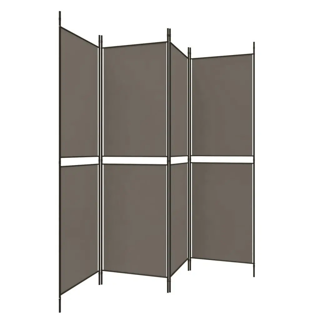 4-Panel Room Divider Anthracite 200x200 cm Fabric 350232