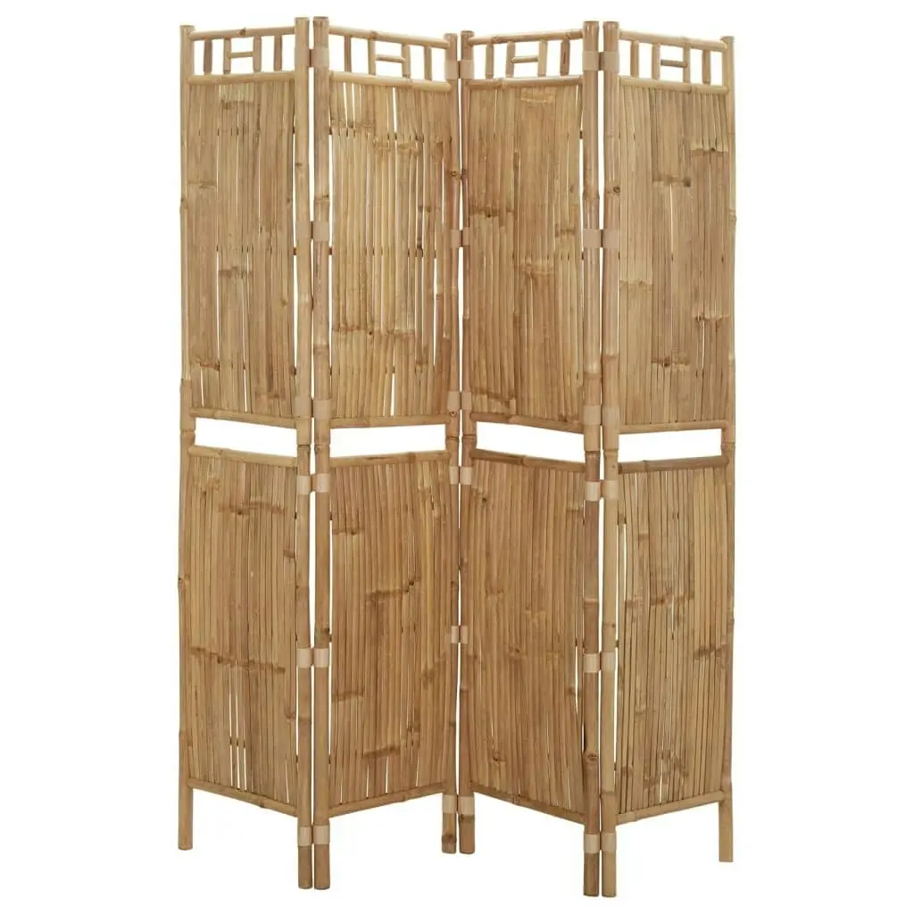 4-Panel Room Divider Bamboo 160x180 cm 341749