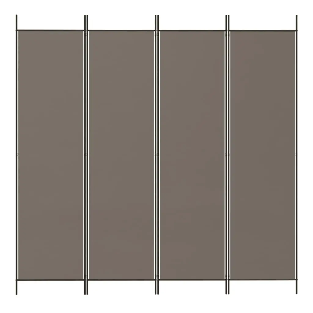 4-Panel Room Divider Anthracite 200x220 cm Fabric 350200