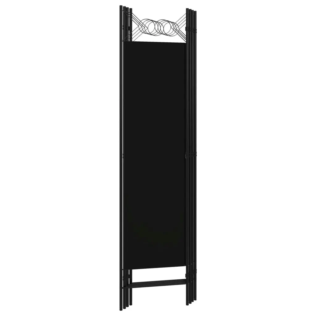 4-Panel Room Divider Black 160x180 cm 320705