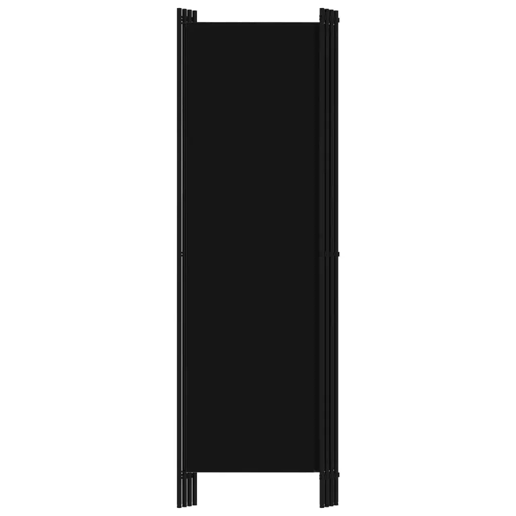 4-Panel Room Divider Black 200x180 cm 320722