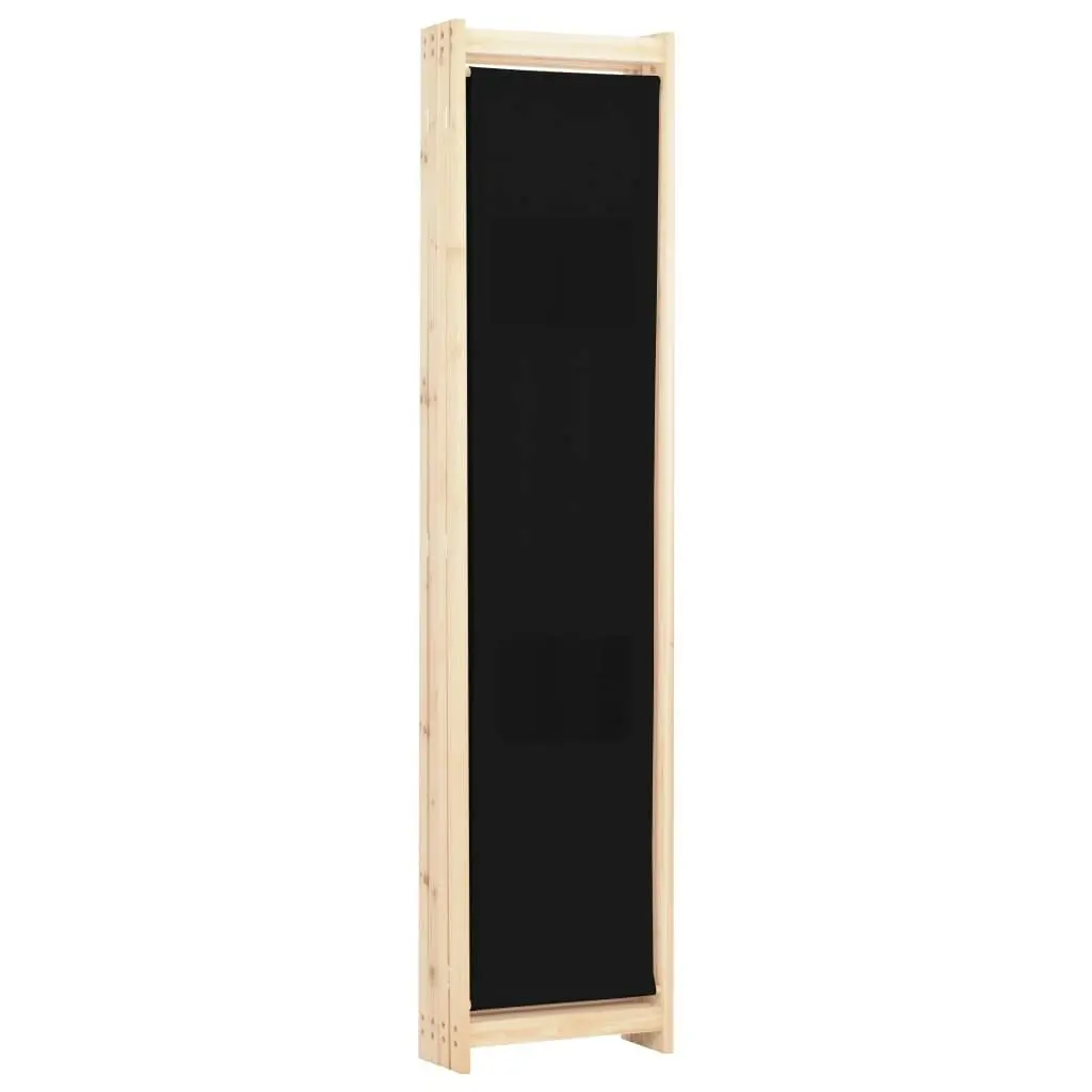 4-Panel Room Divider Black 160x170x4 cm Fabric 248184