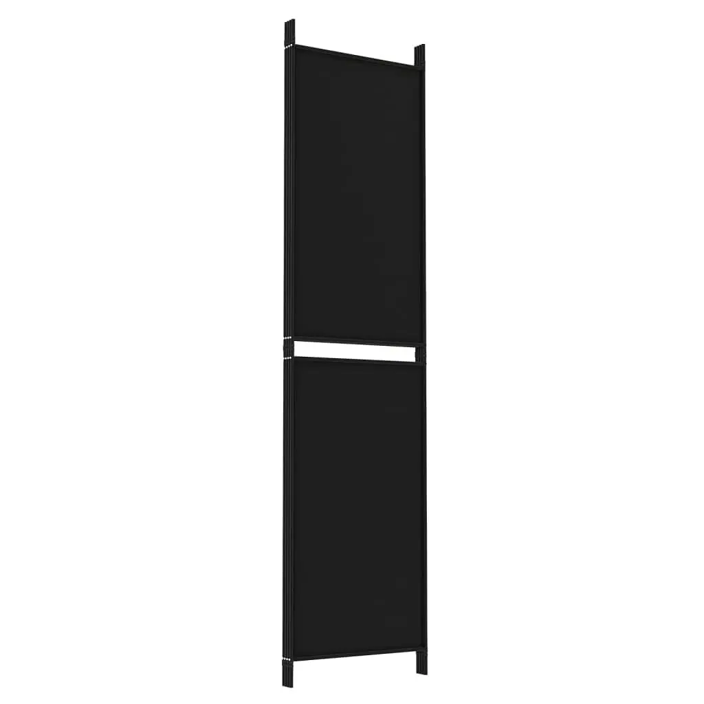 4-Panel Room Divider Black 200x200 cm Fabric 350233