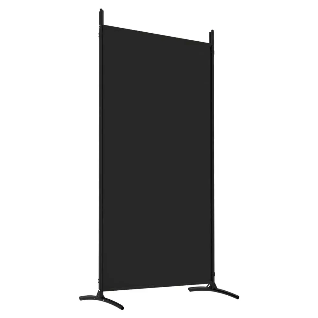 4-Panel Room Divider Black 346x180 cm Fabric 350265