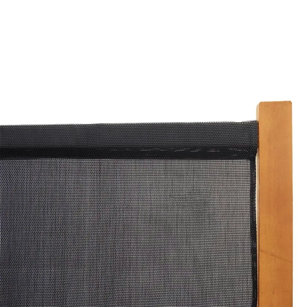 4-Panel Room Divider Black 280x180 cm 319180