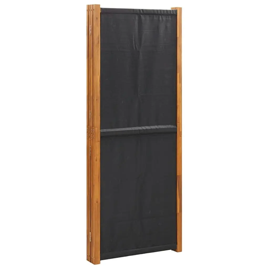 4-Panel Room Divider Black 280x180 cm 319180