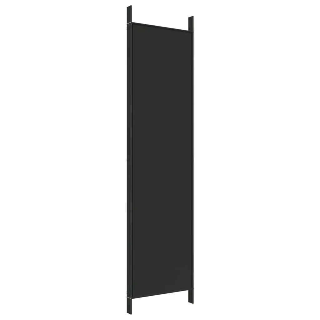 4-Panel Room Divider Black 200x200 cm Fabric 350185