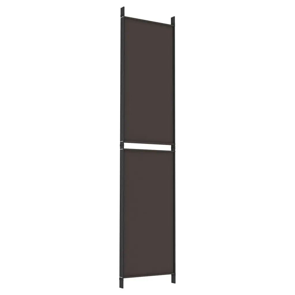 4-Panel Room Divider Brown 200x220 cm Fabric 350247