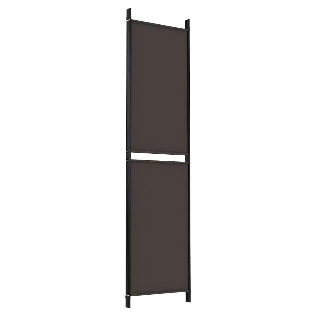 4-Panel Room Divider Brown 200x200 cm Fabric 350231