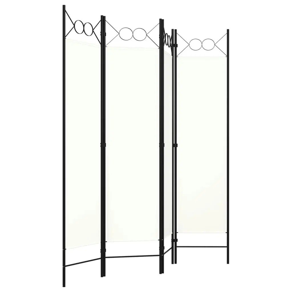 4-Panel Room Divider White 160x180 cm 320706