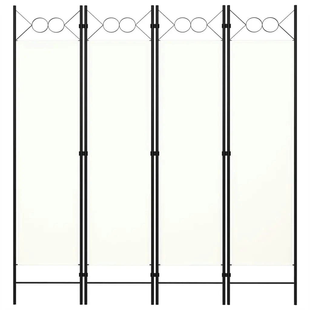 4-Panel Room Divider White 160x180 cm 320706