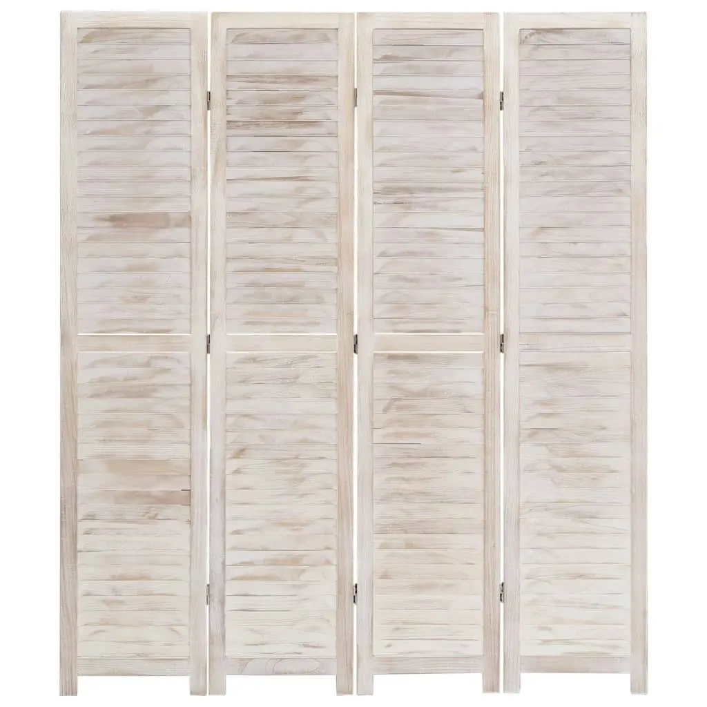 4-Panel Room Divider White 140x165 cm Wood 284200