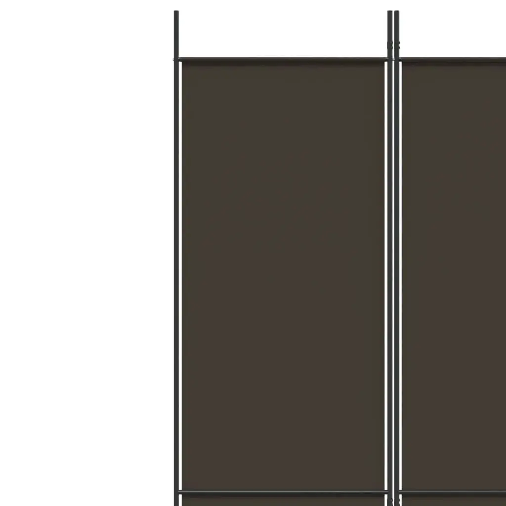 4-Panel Room Divider Brown 200x220 cm Fabric 350199