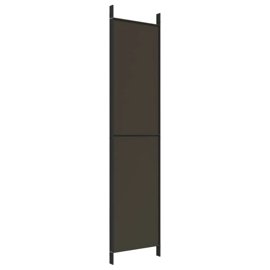 4-Panel Room Divider Brown 200x220 cm Fabric 350199