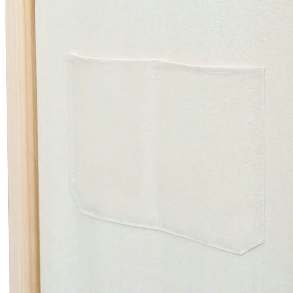 4-Panel Room Divider Cream 160x170x4 cm Fabric 248173