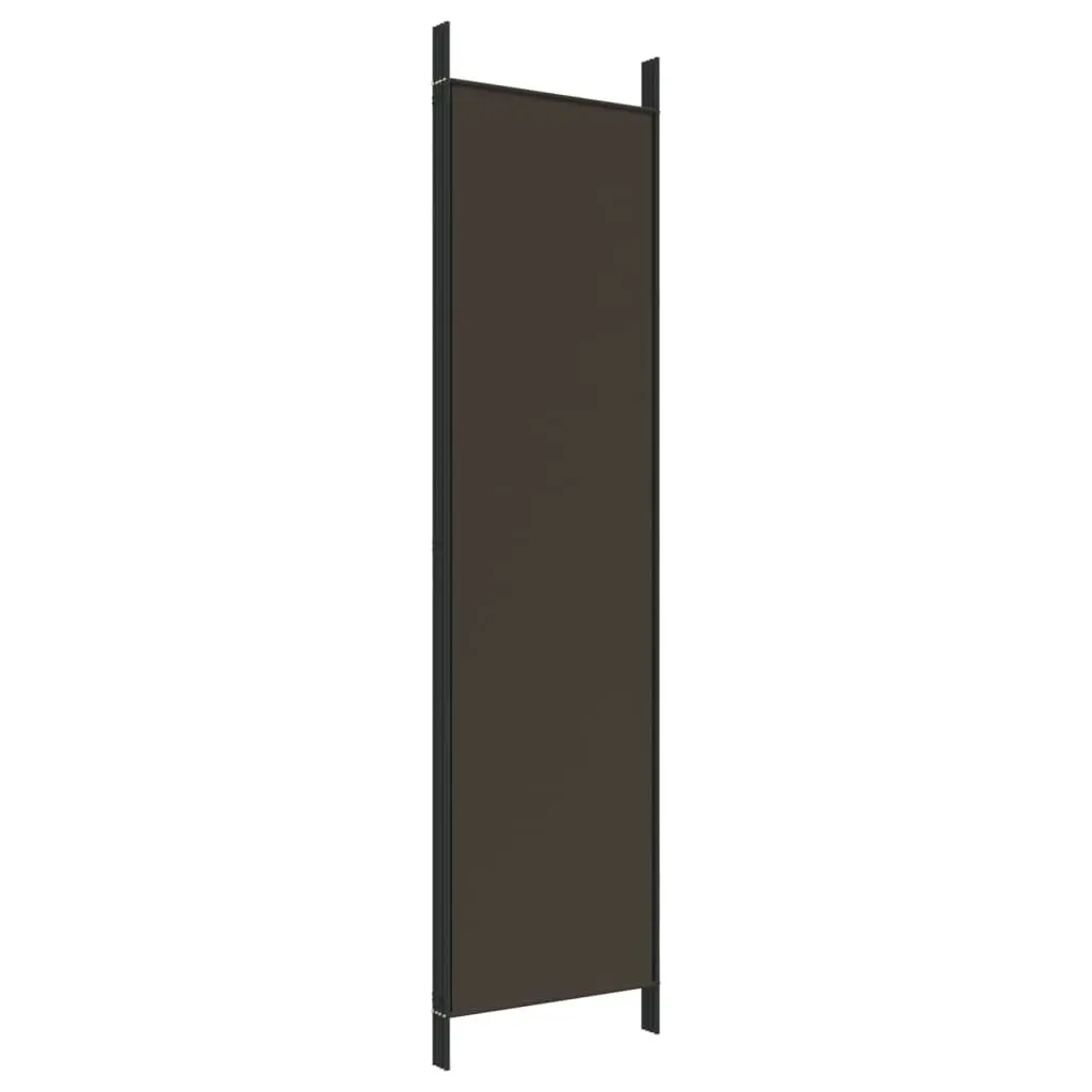 4-Panel Room Divider Brown 200x200 cm Fabric 350183