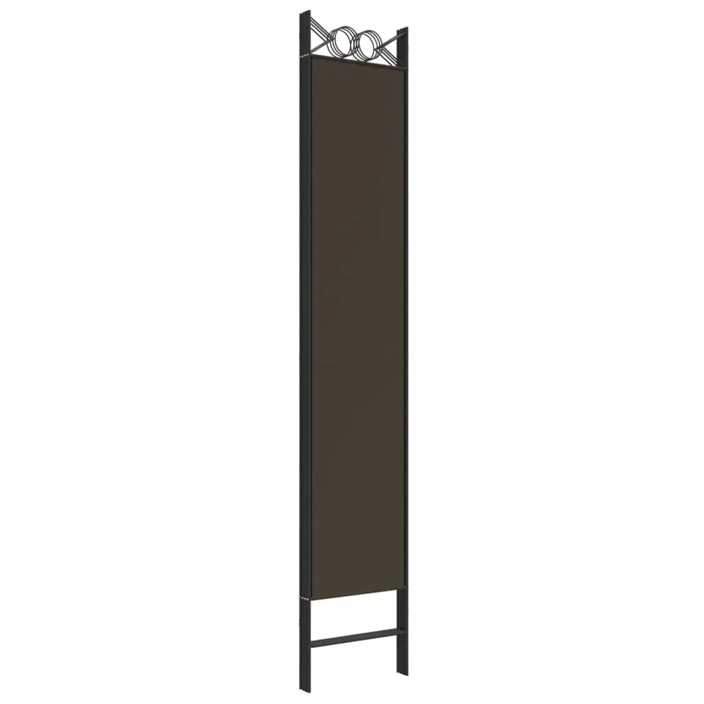 4-Panel Room Divider Brown 160x220 cm Fabric 350167