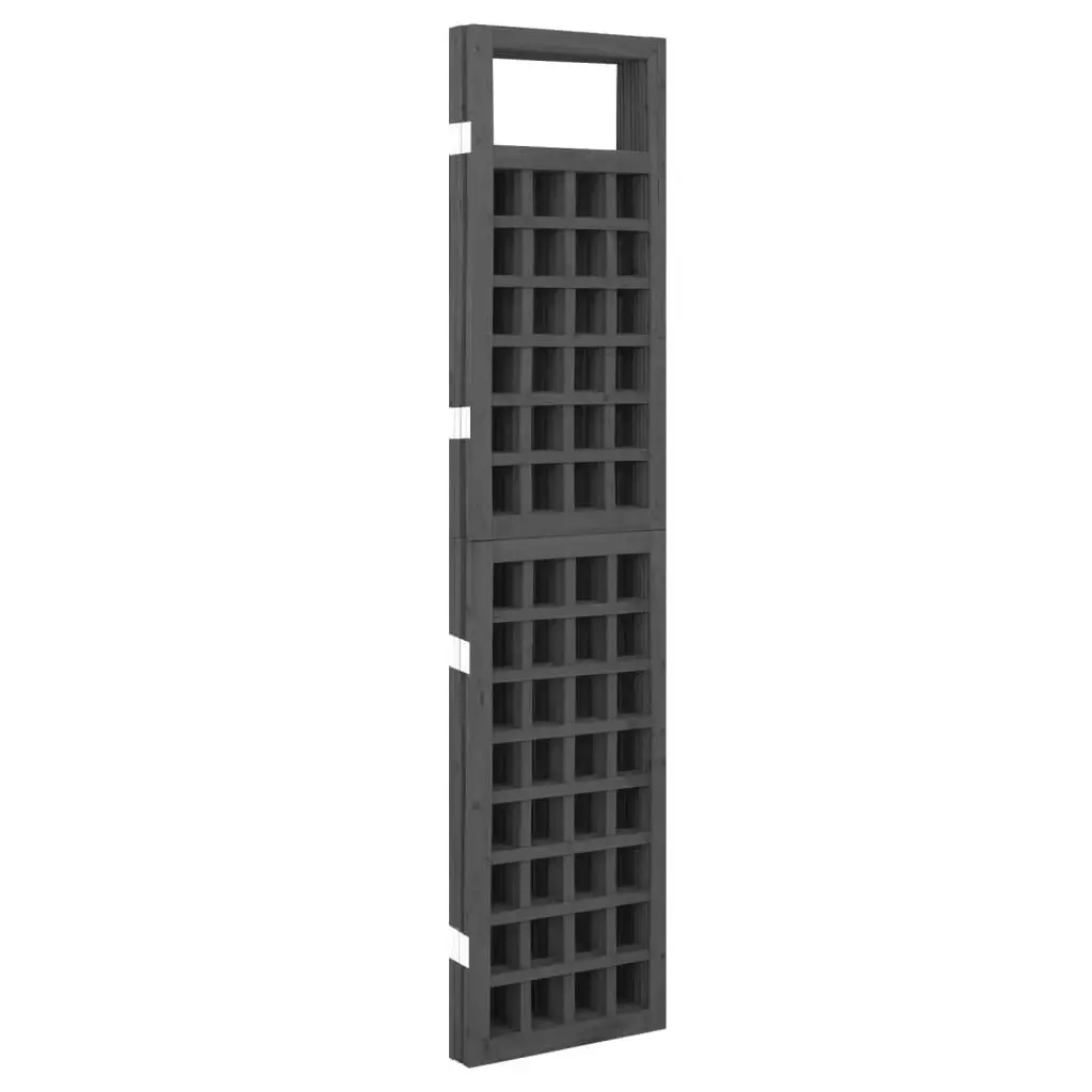 4-Panel Room Divider/Trellis Solid Fir Wood Black 161x180 cm 316483