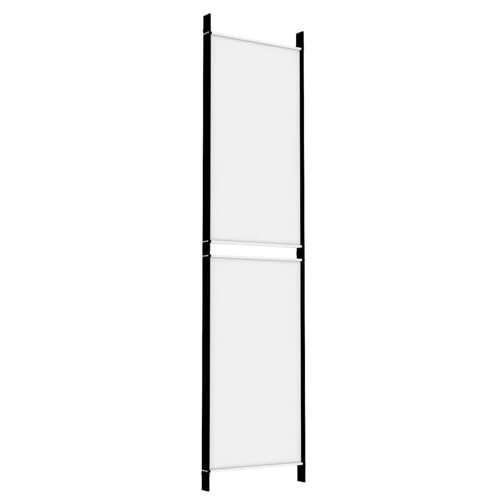 4-Panel Room Divider White 200x200 cm Fabric 350230