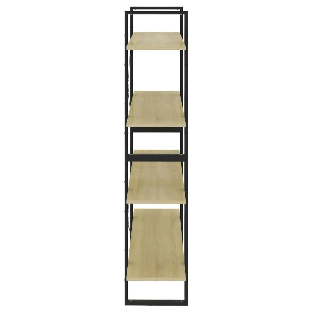 4-Tier Book Cabinet Sonoma Oak 100x30x140 cm Engineered Wood 806480