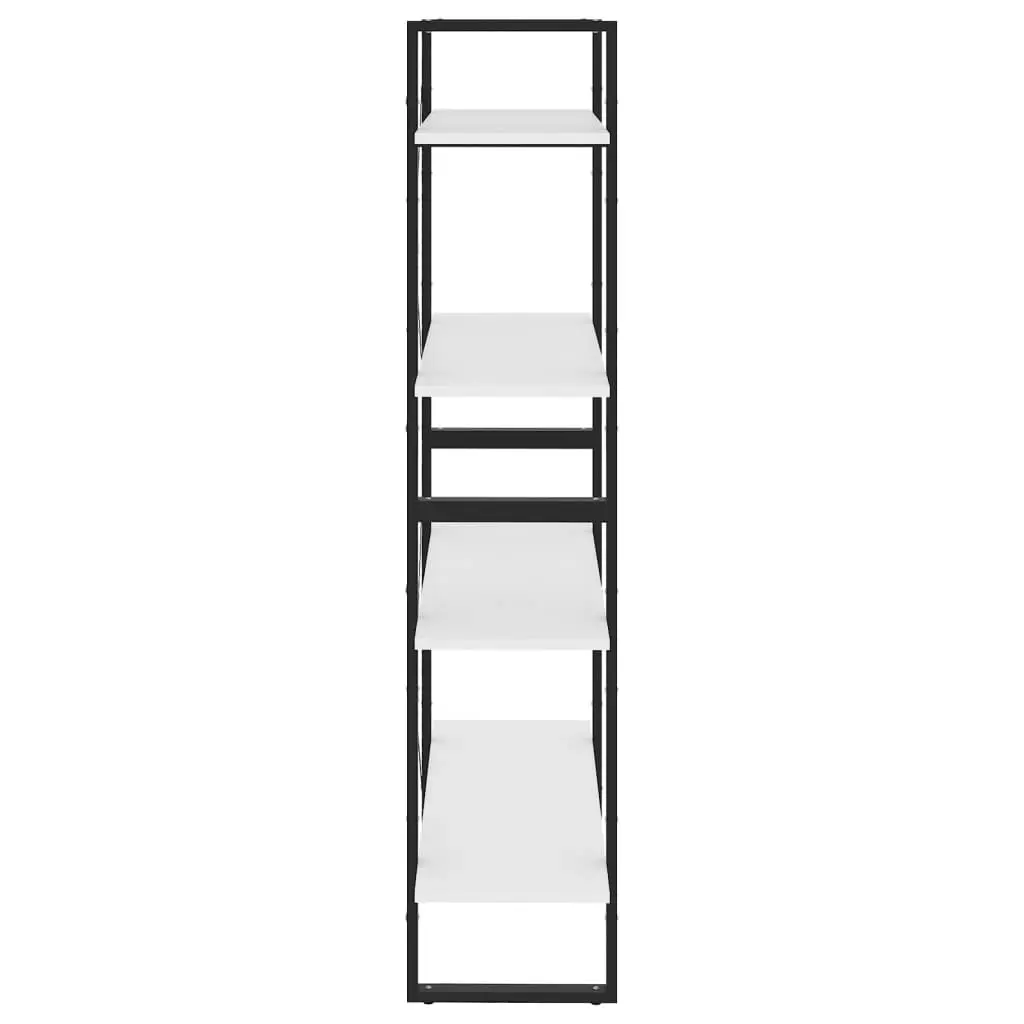 4-Tier Book Cabinet White 80x30x140 cm Engineered Wood 806457