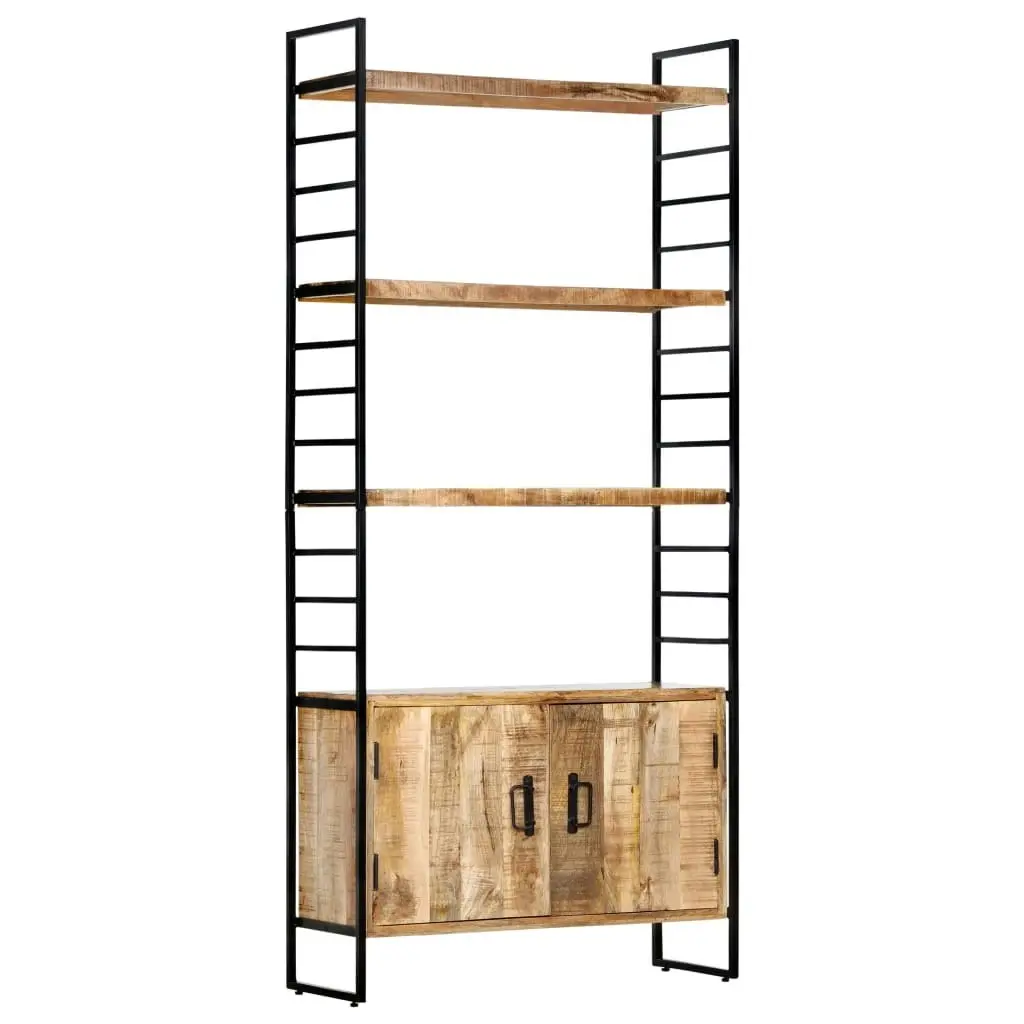 4-Tier Bookcase 80x30x180 cm Rough Mango Wood 284422