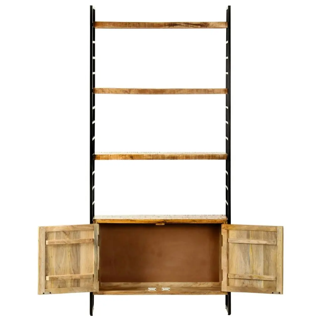 4-Tier Bookcase 80x30x180 cm Rough Mango Wood 284422