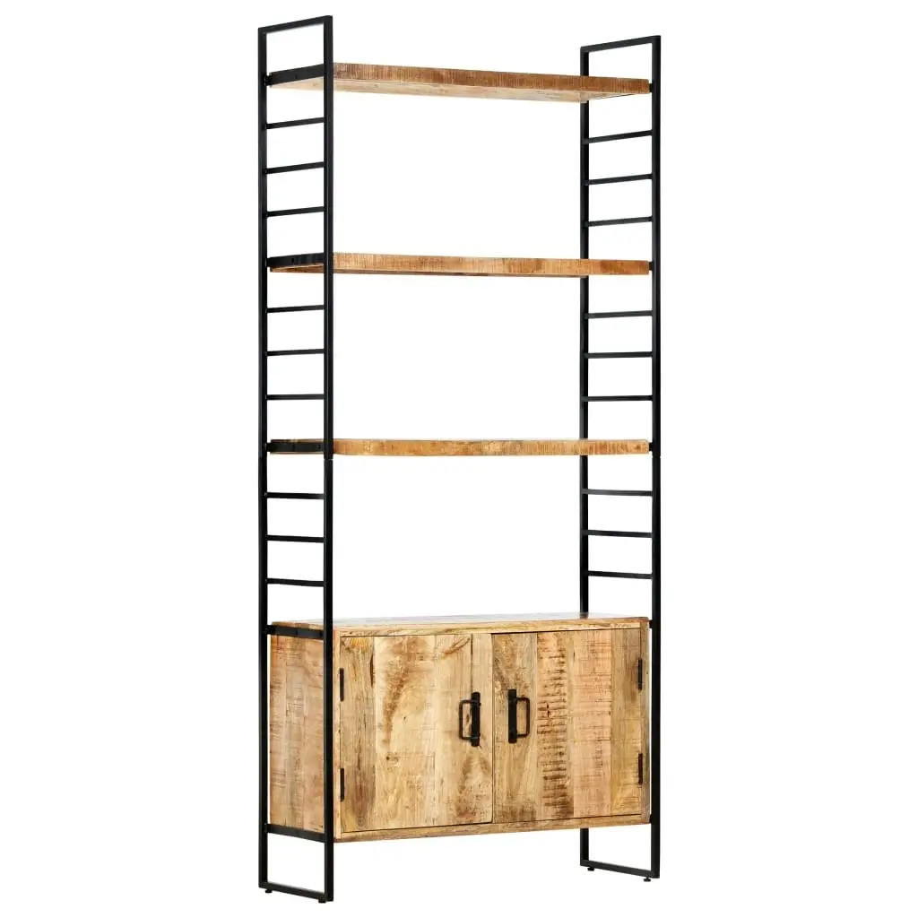 4-Tier Bookcase 80x30x180 cm Rough Mango Wood 284422