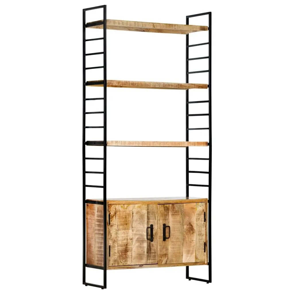 4-Tier Bookcase 80x30x180 cm Rough Mango Wood 284422