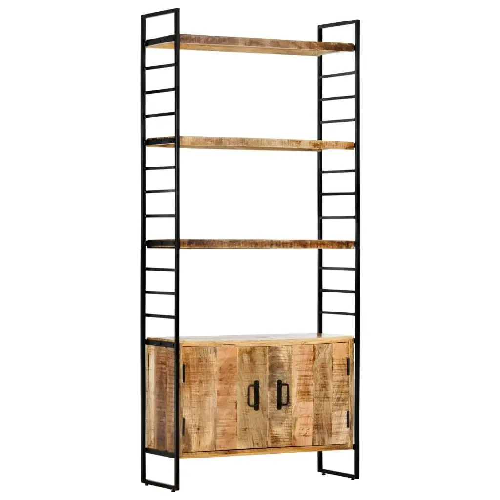 4-Tier Bookcase 80x30x180 cm Rough Mango Wood 284422