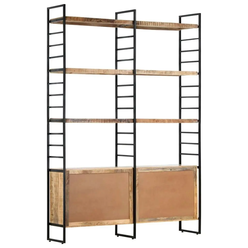 4-Tier Bookcase 124x30x180 cm Rough Mango Wood 284418